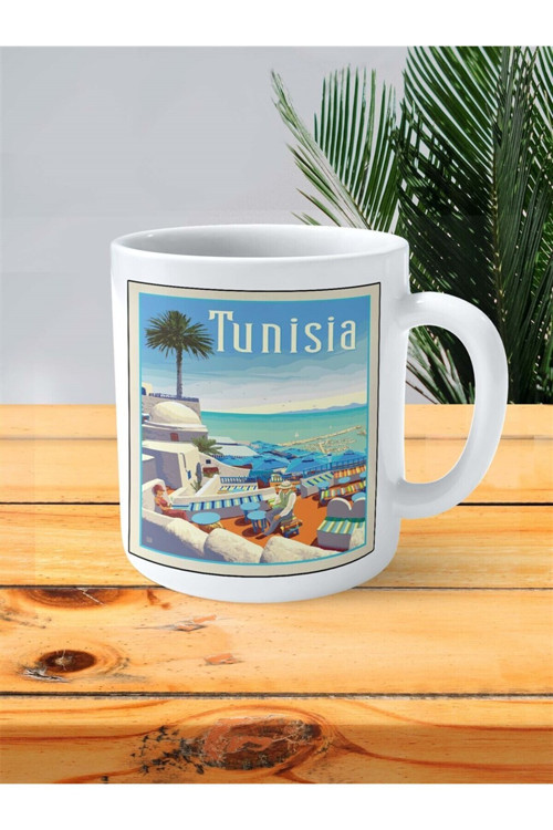 Art hedi̇ye tunisia Baskılı Kupa Bardak Kişiye Özel desen