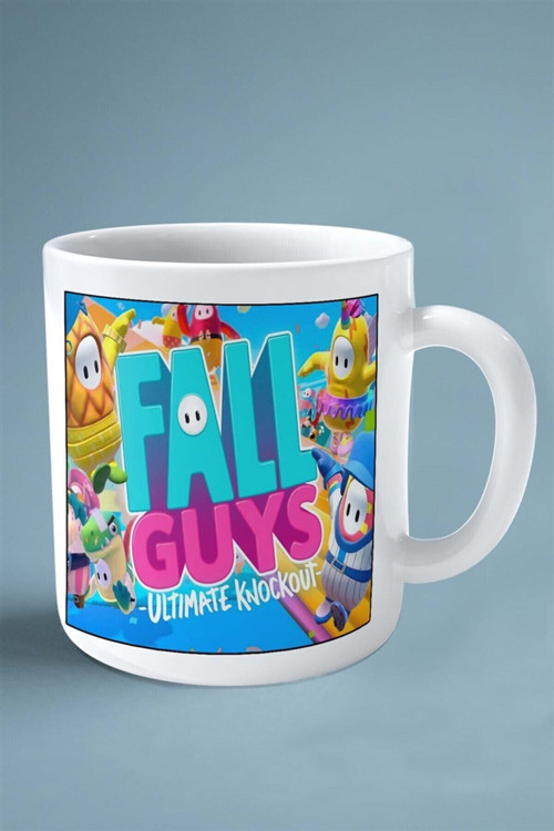 Art hedi̇ye fallguys Oyun Baskılı Kupa Bardak Çift taraflı Kişiye Özel model 9
