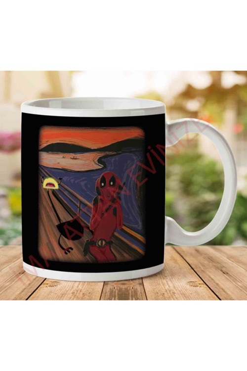 Art hedi̇ye 1-708 Edward Munch The Deadpool Scream İki Tarafı Baskılı Kupa Bardak