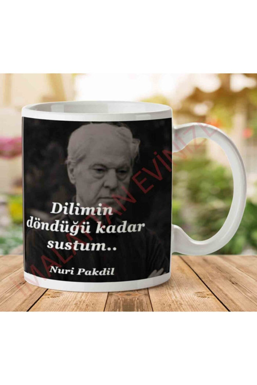 Art hedi̇ye A2798 Nuri Pakdil Dilimin Döndüğü Kadar Sustum Kupa Bardak