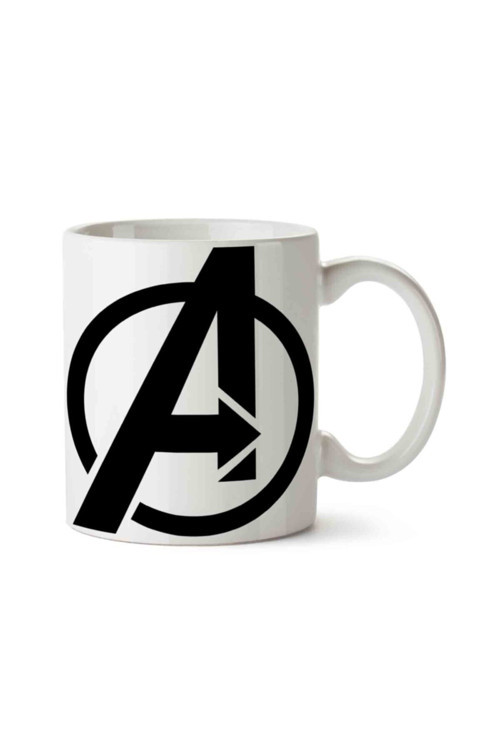 Art hedi̇ye Avengers Superhero Logo Iki Tarafı Baskılı Kupa Bardak