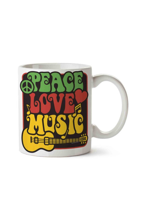 Art hedi̇ye Peace Love And Music İki Tarafı Baskılı Kupa Bardak