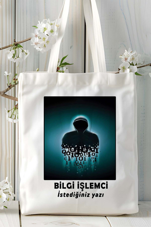 Art hedi̇ye bilgi işlemci Baskılı bez omuz çantası kişiye özel model 16