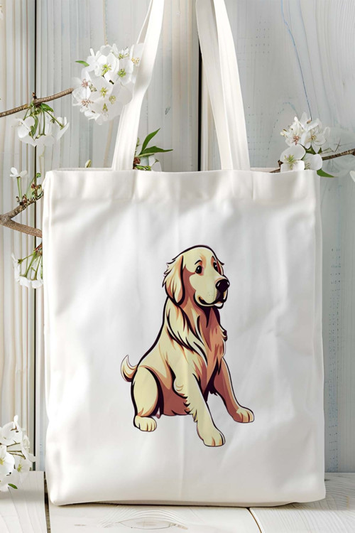 Art hedi̇ye Golden Retriever Köpek Baskılı Omuz Çanta Kişiye Özel model 20