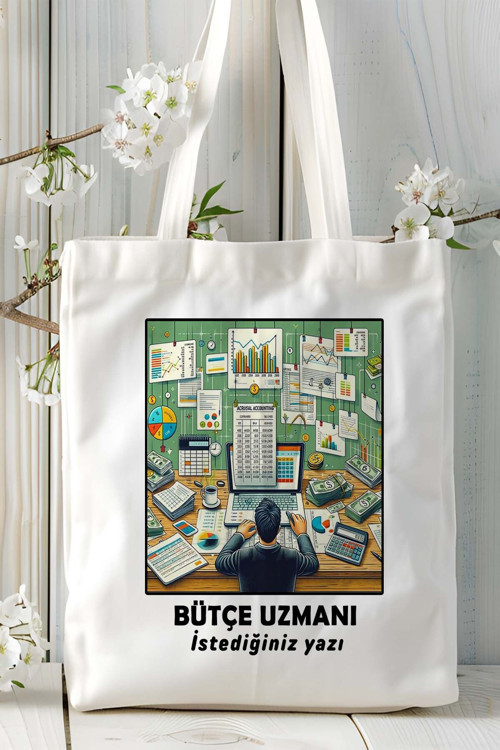 Art hedi̇ye bütce uzmanı Baskılı bez omuz çantası kişiye özel model 6