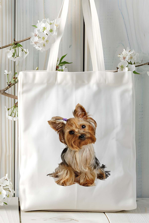 Art hedi̇ye Maltese Terrier Köpek Baskılı Omuz Çanta Kişiye Özel model 5