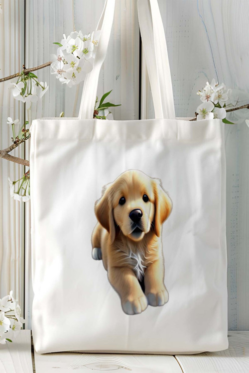 Art hedi̇ye Golden Retriever Köpek Baskılı Omuz Çanta Kişiye Özel model 25