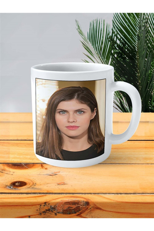 Art hedi̇ye Alexandra Daddario Baskılı Kupa Bardak Kişiye Özel desen 3