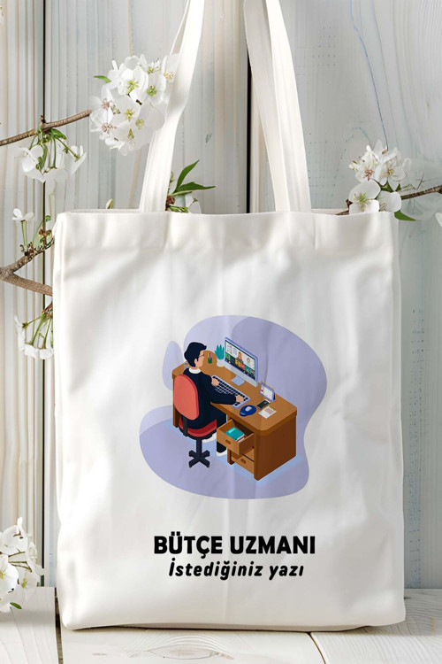 Art hedi̇ye bütce uzmanı Baskılı bez omuz çantası kişiye özel model 13