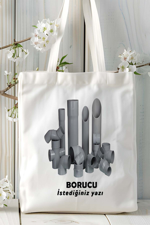Art hedi̇ye borucu Baskılı bez omuz çantası kişiye özel model 6