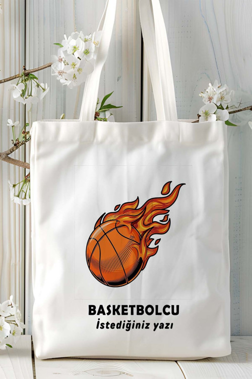 Art hedi̇ye basketbolcu basketbol basket Baskılı bez omuz çantası kişiye özel model 26