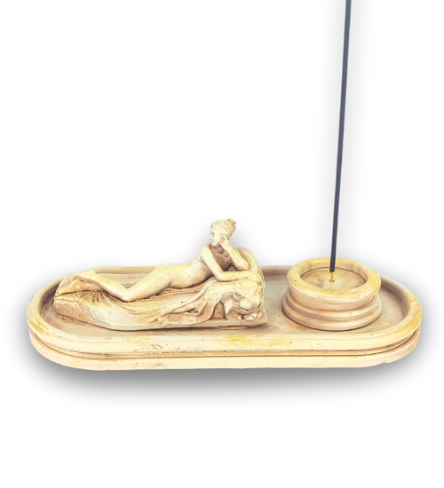 Antik Roma Reclining Naiad Çubuk Tütsülük ve Tealight