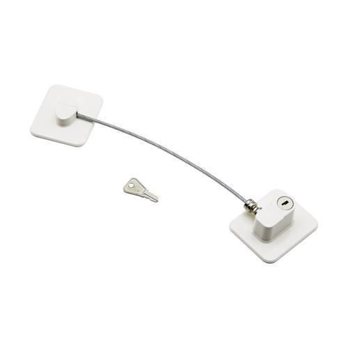 BEYAZ PLAKA   HALATLI  EMNİYET KİLİT  5X6CM YAPIŞKANLI MONTAJ=2PCS PLAKA   HALAT=18.8CM 