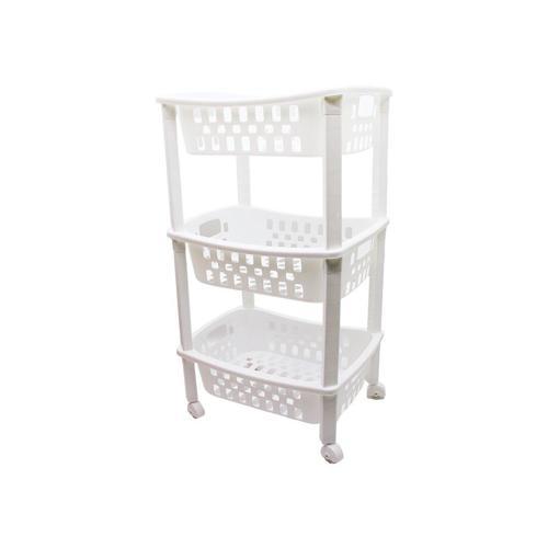 3 KATLI SEPET DÜZENLEYİCİ - RAF ÜNİTESİ TEKERLEKLİ 400X295X700MM