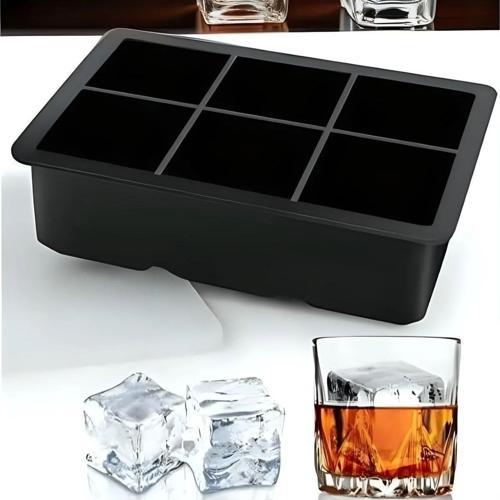 6'lı XL Küp Şeklinde Silikon Kolay Çıkabilen Buz Kalıbı  