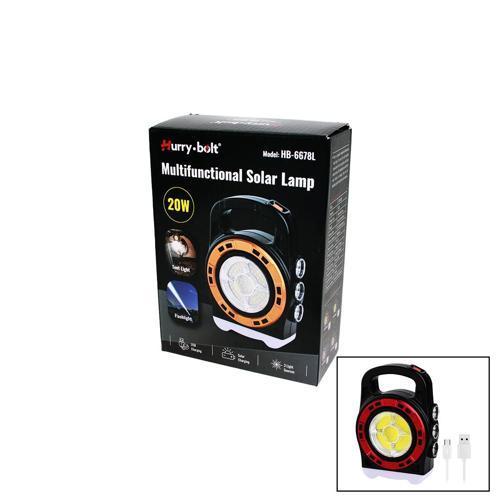 3IN1 20W SOLAR - USB ŞARJLI EL FENERİ - POWERBANK EL ÇANTASI MODELİ 