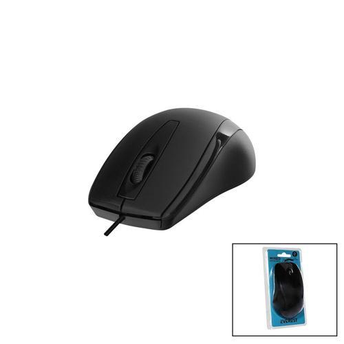 EVEREST SM-207B  KABLOLU USB  SİYAH OPTİK MOUSE  1200DPI   VAKUMLU AMBALAJ 