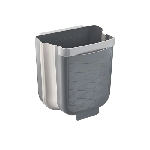 GRİ KATLANABİLİR MUTFAK ÇÖP KOVASI 6LT 
