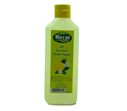 HAYAT 900ML LİMON KOLONYA BİDON 