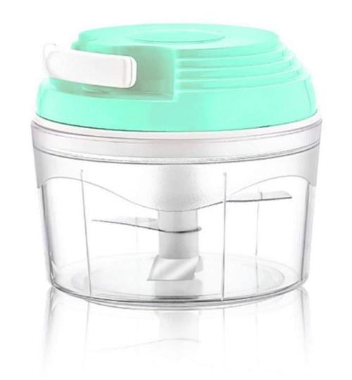 İpli El Rondosu 3 Bıçaklı Pratik İp Çekmeli Doğrayıcı Mutfak Mini Rota 