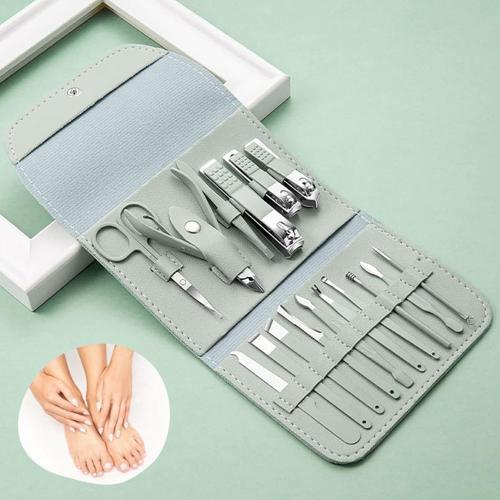 Kendiliğininden Çantalı Seyahat Tipi 16 Parça Manikür Pedikür Seti 