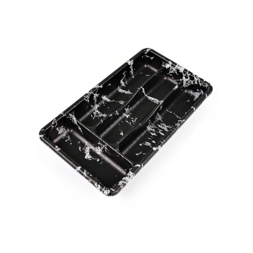 SİYAH - 4 BÖLMELİ ÇEKMECE İÇİ KAŞIKLIK 36X20CM 