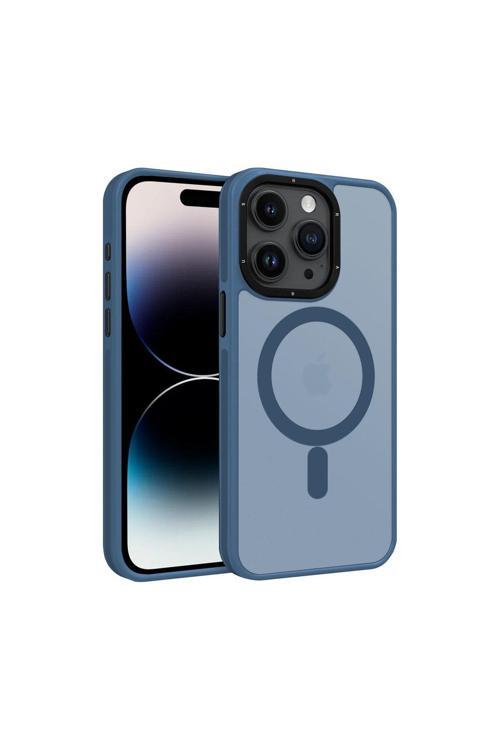 İphone 15 Pro Uyumlu Çift Yan Katmanlı Darbe Emici Magsafe Transparan Deep Silikon Kılıf