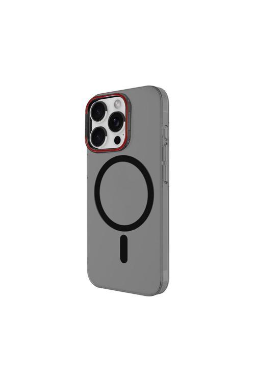 İphone 15 Pro Uyumlu Metal Mıknatıslı Standlı Magsafe Ultra Ince Sert Paris Silikon Kılıf