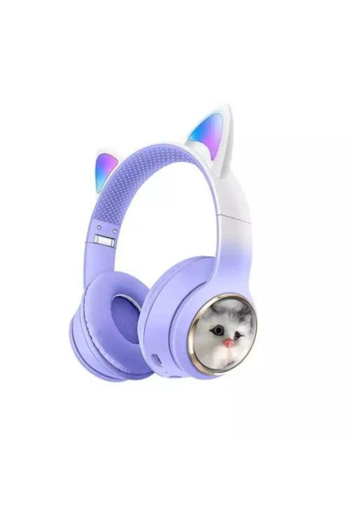 Kedi Kulaklık Mavi Kablosuz Kulak Üstü Sw90