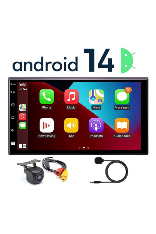 Kl-958 4Gb Ram 64Gb Hafıza Android Multimedya Car Playli Double Teyp 7İnç Youtube Navigasyon Kamera