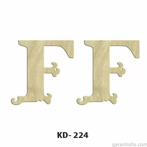 -Art KD 224 Dekoratif Mini Ahşap Harfler (F Harfi)