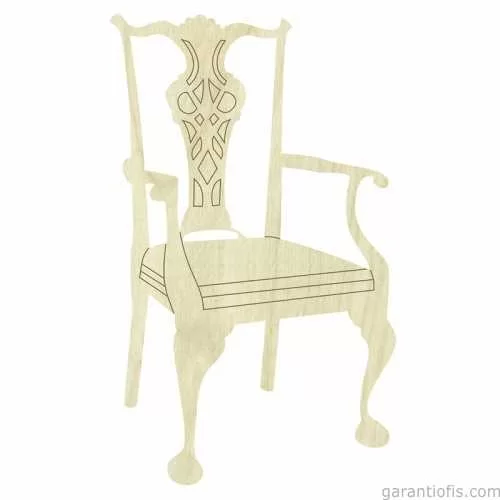 -Art KD 284 Sandalye Figürlü Mini Ahşap Obje