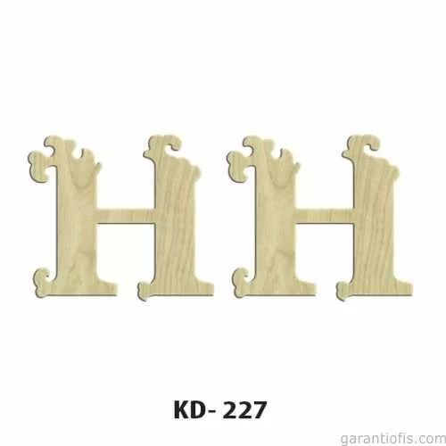 -Art KD 227 Dekoratif Mini Ahşap Harfler (H Harfi)