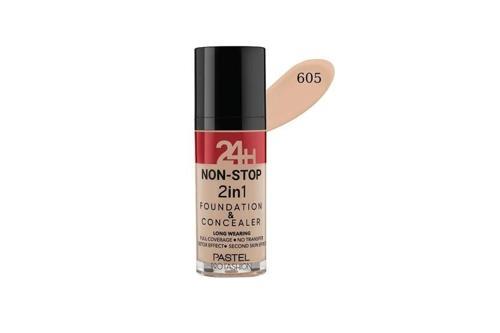 24H 2in1 Fondöten ve Kapatıcı 605 Sand