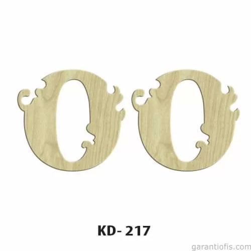 -Art KD 217 Dekoratif Mini Ahşap Rakamlar (0 Rakamı)