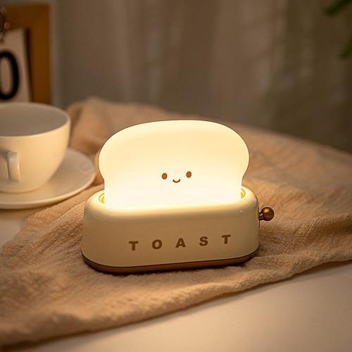 Sarı Tost Gece Lambası – Şarjlı & Pilli Sevimli LED Işık,Hediyelik Led Lamba