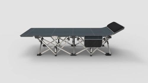 CR-1176 Premium Katlanabilir Şezlong Kamp Yatağı Plaj Yatağı Kampet Siyah