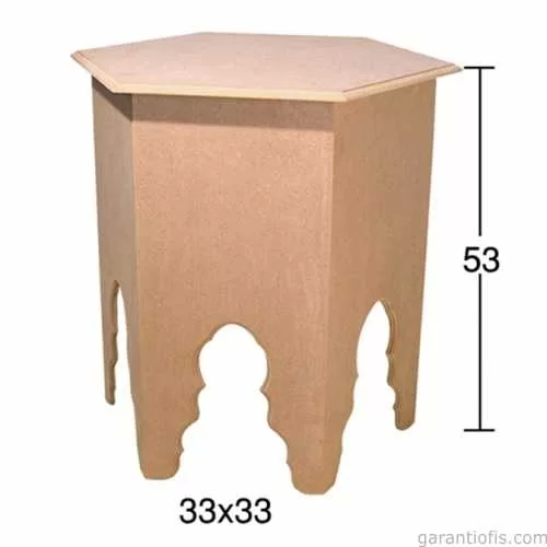 -Art SP 548 Ham Ahşap Dekoratif Sehpa