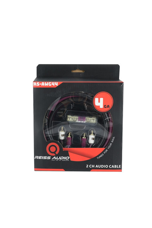 Audio Rs-Awg44 4Ga Profesyonel Amfi Kablo Seti Set Kablosu 2025 Yeni Seri