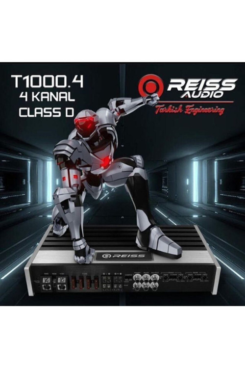 Reiss Audıo Rs-T1000.4 4 Kanal Class D • 250Watts X 4Ch @ 4 Ohms Rms Output • 500Watts