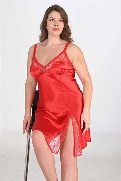 Aria's Closet Büyük Beden Kırmızı Gecelik 2102