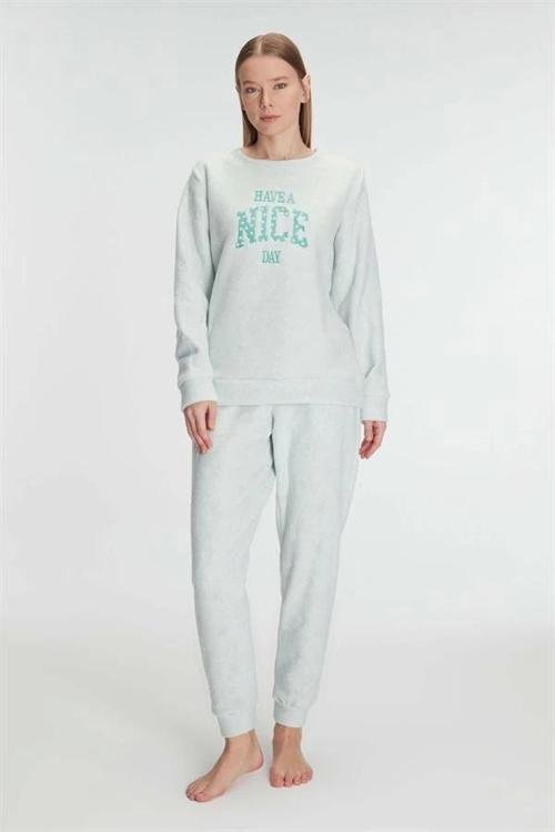 Aria's Closet Uzun Kol Polar Pijama Takımı