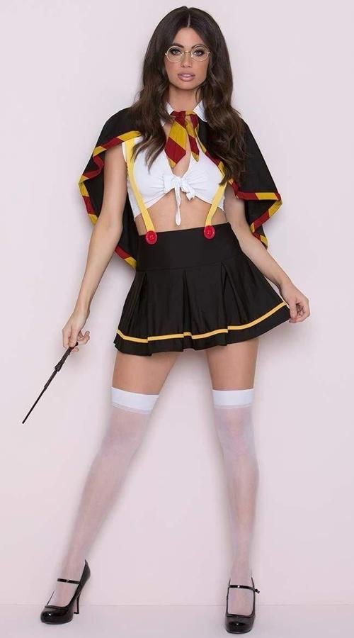 Aria's Closet Siyah Harry Potter Cadılar Bayramı Kostümü