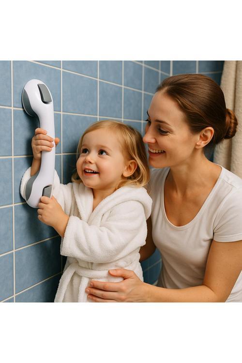 Banyo Güvenlik Tutacaği: Banyo Ve Tuvaletlerde Kullanılmak Üzere Kilitli Vantuzlu Yardımcı Tutacak