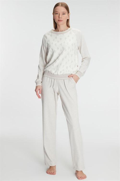 Aria's Closet Uzun Kollu Sweatshirt Pantolon Takım Pijama Takımı