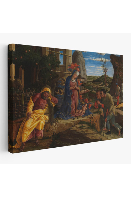 Çobanların Hayranlığı Tablosu - Andrea Mantegna The Adoration Of The Shepherds-6590