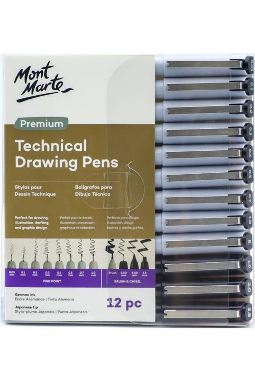 MM Premium Teknik Çizim Kalemleri 12'li