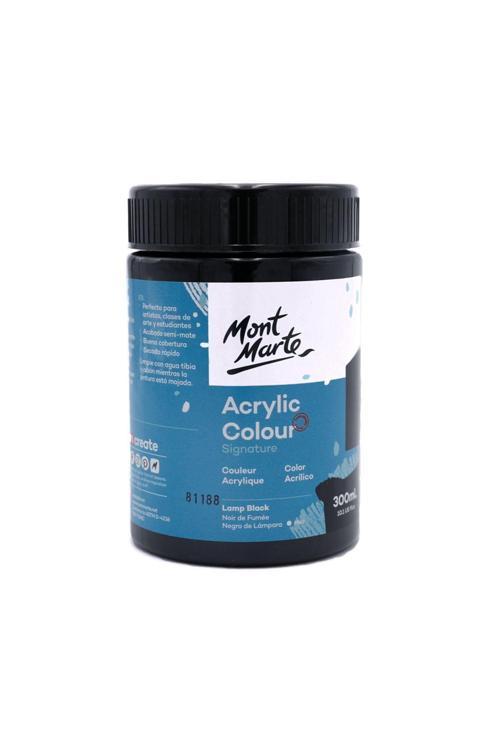 MM Akrilik Renkli Boya Signature 300ml - Lamp Black