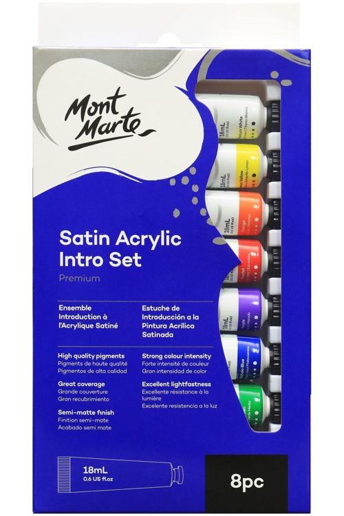 MM Premium Saten Akrilik Boya Giriş Seti 8 x 18ml