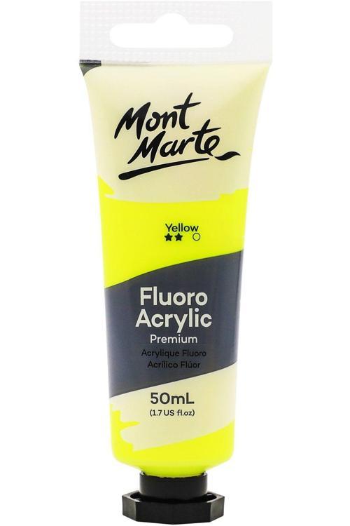 MM Premium Floro Akrilik Boya 50ml - Yellow